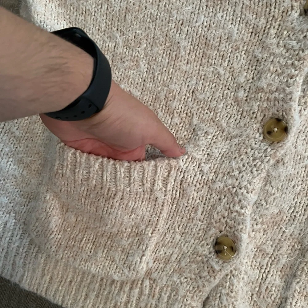 Free People NEVERMIND CARDIGAN IN CREME BRULEE